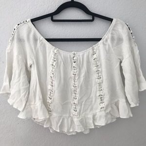 White crop top